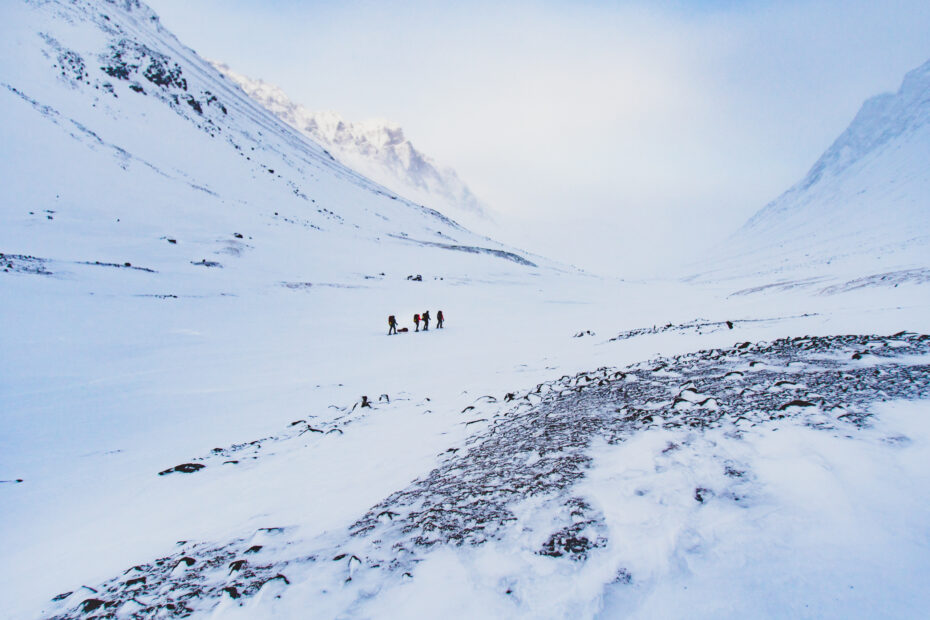 Winterse dalen in Lapland